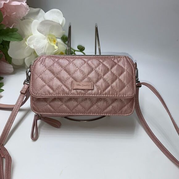 NEW Vera Bradley Nylon Organizer Crossbody Pink Small - Picture 2 of 14